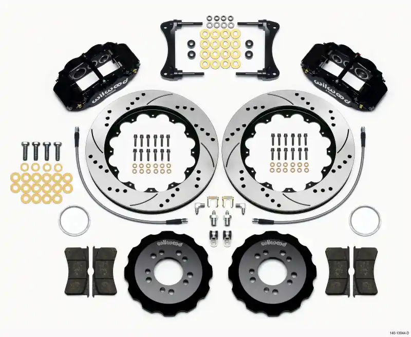 Wilwood Narrow Superlite 6R Front Hat Kit 14.00in Drilled 2008-up Hyundai Genesis Coupe w/Lines (WIL140-13044-D)