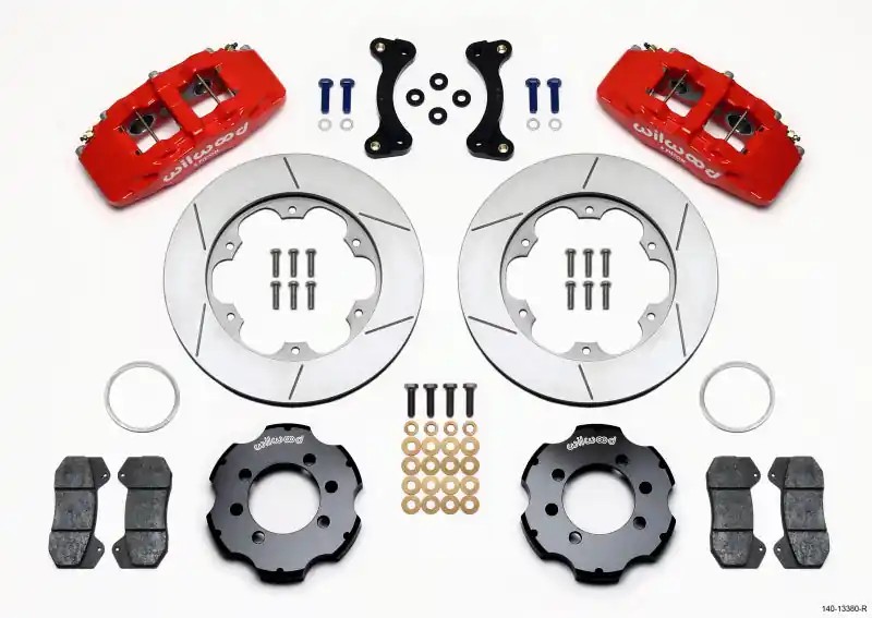 Wilwood Dynapro 6 Front Hat Kit 11.00in GT Rotor Red 95-05 Miata (WIL140-13380-R)