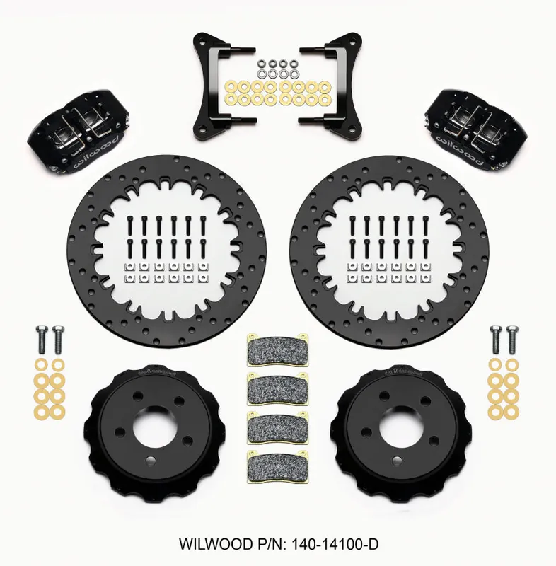 Wilwood Dynapro Radial Front Drag Kit 12.90in Drilled 2015-Up Mustang (WIL140-14100-D)
