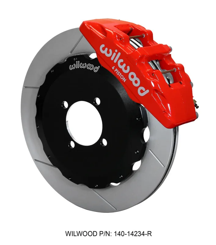 Wilwood Dynapro 6 Front Hat Kit 12.88in Red 2016-Up Mazda MX5 Miata w/ Lines (WIL140-14234-R)