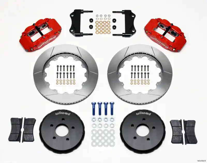 Wilwood Narrow Superlite 6R Front Hat Kit 14.00in Red Nissan 350Z/Fiti G35 (WIL140-9192-R)