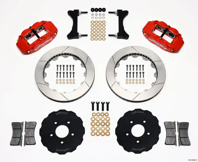 Wilwood Narrow Superlite 6R Front Hat Kit 13.06in Red Mitsubishi EVO VIII (WIL140-9284-R)