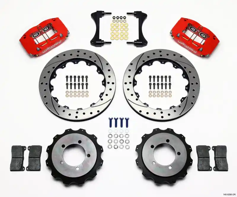 Wilwood Dynapro Radial Rear Kit 13.00in Drilled Red Mitsubishi EVO VIII (WIL140-9286-DR)