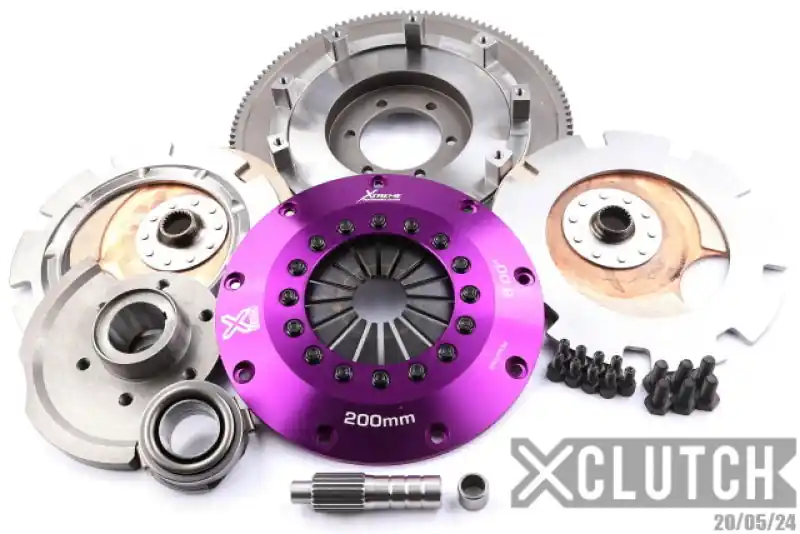 XClutch 87-91 Mazda RX-7 Turbo 1.3L 8in Twin Solid Ceramic Clutch Kit (XCLXKMZ20526-2E)