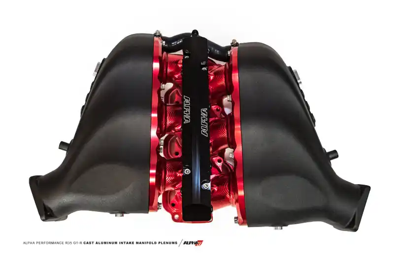AMS Performance 2009+ Nissan GT-R Alpha Cast Plenum/Billet Intake Manifold w/Std Fuel Rail - Clear (AMSALP.07.08.0101-5)