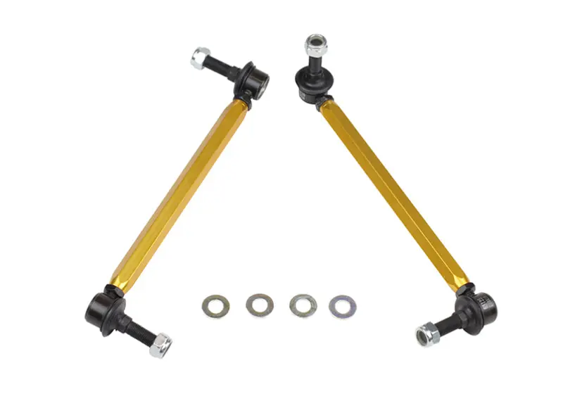 Whiteline 05+ Mustang Coupe 8cyl (Inc Shelby GT/ GT500) Front Swaybar Link Kit H/Duty Adj Steel Ball (WHLKLC169)