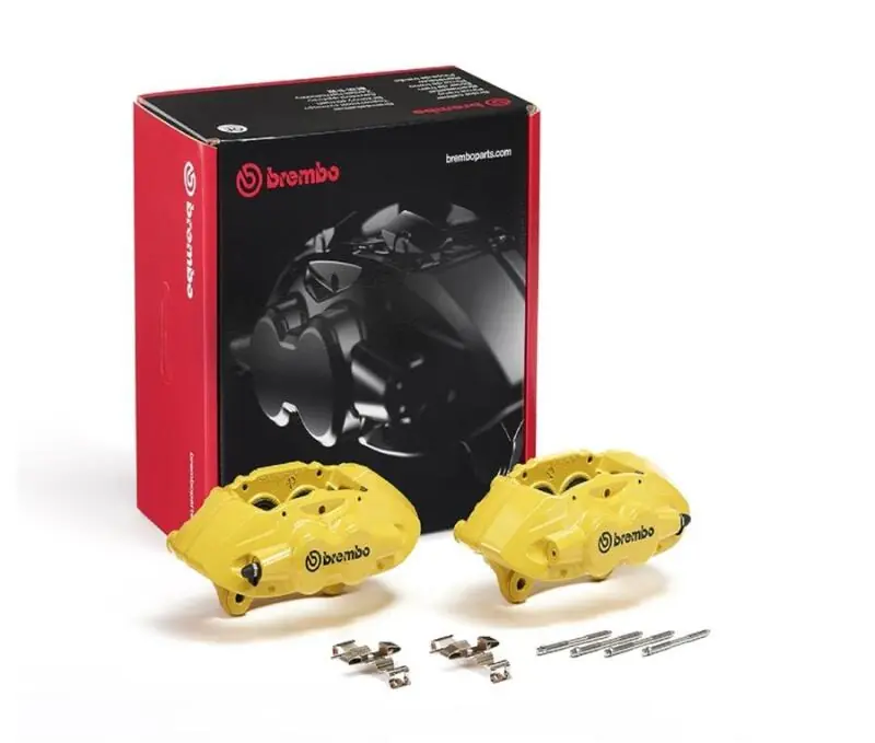 Brembo OE 16-21 BMW M2/17-18 M3/17-20 M4/14-16 M235i Hydraulic Front X-Style Brake Calipers - Yellow (BREFALH32)