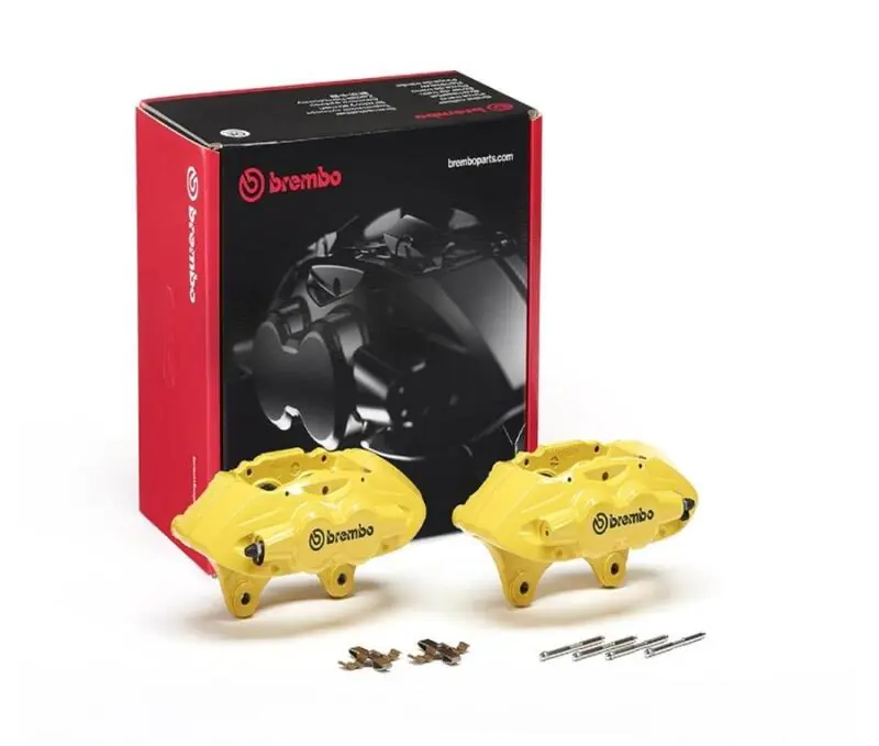 Brembo OE 16-21 BMW M2/15-18 M3/15-20 M4 Hydraulic Front X-Style Brake Calipers - Yellow (BREFALH42)