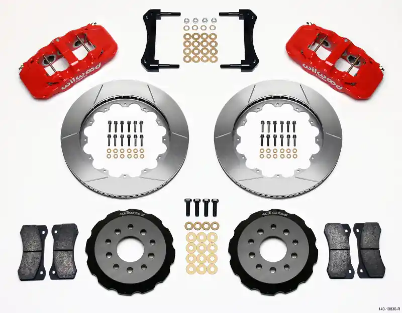 Wilwood AERO6 Front Hat Kit 14.00 Red 2005-2014 Mustang (WIL140-10830-R)