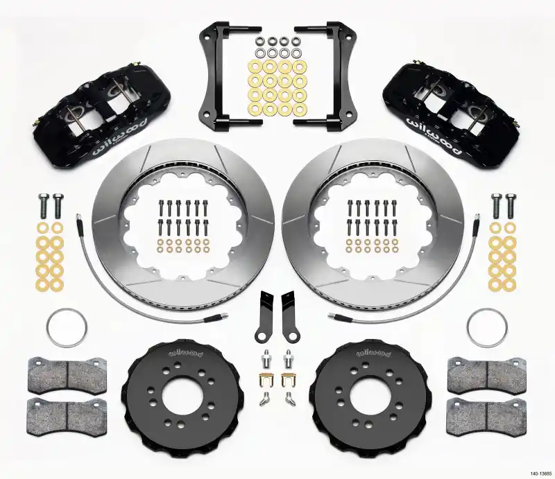 Wilwood AERO6 Front Hat Kit 14.00 2005-2014 Mustang w/ BMR Suspn. w/Lines (WIL140-13685)