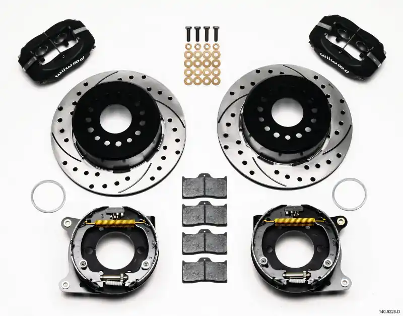 Wilwood Forged Dynalite P/S Park Brake Kit Drilled 2005-2014 Mustang (WIL140-9228-D)