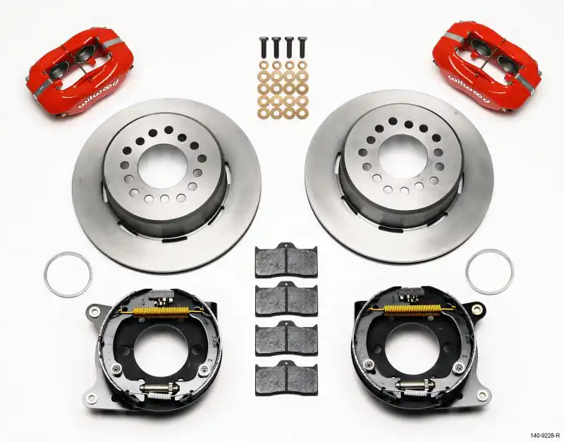 Wilwood Forged Dynalite P/S Park Brake Kit-Red 2005-2014 Mustang (WIL140-9228-R)
