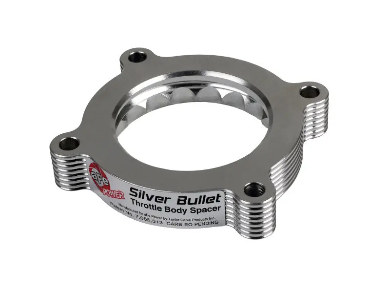 aFe 11-14 Ford Mustang/ 11-14 Ford F-150 V6 3.7L Silver Bullet Throttle Body Spacer - Silver (AFE46-33016)