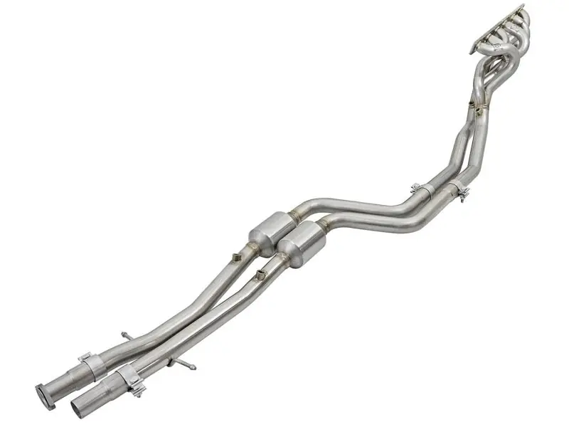 aFe Twisted Steel Long Tube Headers w/ Mid Pipes (Catted) 96-99 BMW M3 L6-3.2L S52 (AFE48-36316-YC)