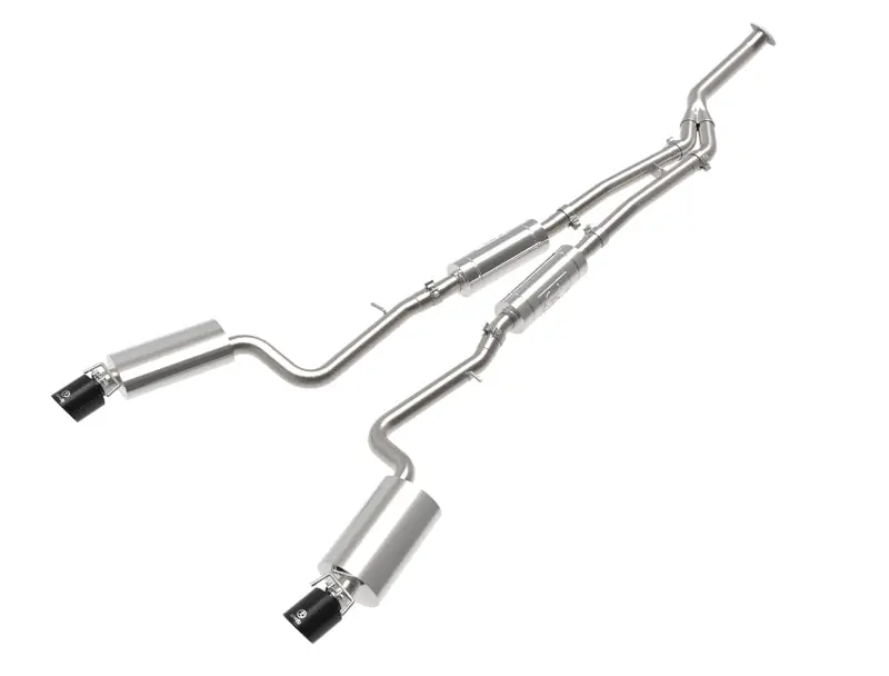 aFe POWER Takeda 16-17 Lexus IS200t L4-2.0L (t) 2.5in-3in 304 SS CB Exhaust w/ Black Tips (AFE49-36059-B)