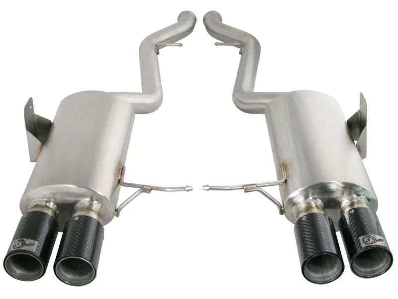 aFe MACHForce XP Exhaust Cat-Back 2.5in Dia Carbon Fiber Tips SS-304 08-13 BMW M3 (E90) V8 4.0L (AFE49-36311-C)