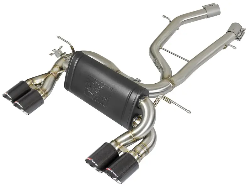 aFe MACH Force-Xp 2-1/2in Stainless Steel Axle Back Exhaust w/CF 15-19 BMW M3/M4 (F80/82/83) (AFE49-36338-1C)