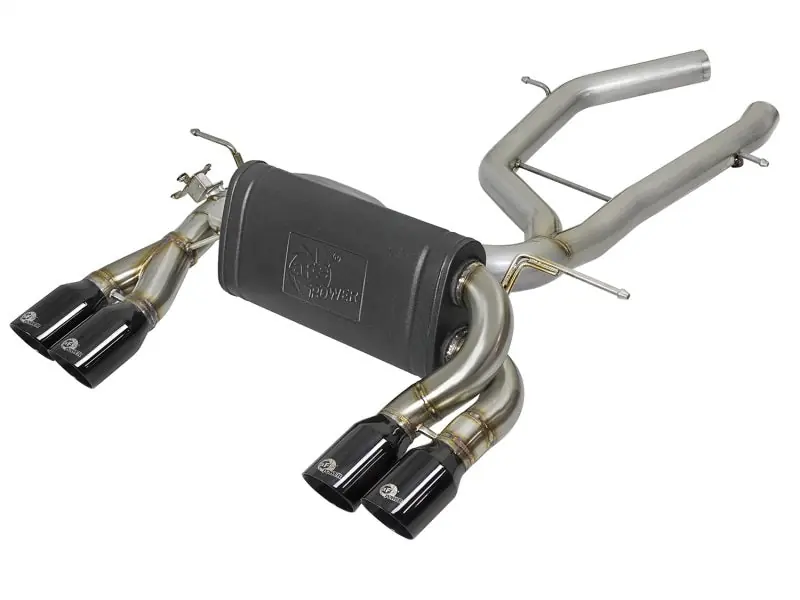 aFe MACH Force-Xp 2-1/2in SS Axle Back Exhaust w/Black Tips 15+ BMW M3/M4 (F80/F82) L6 3.0L (tt) S55 (AFE49-36338-B)