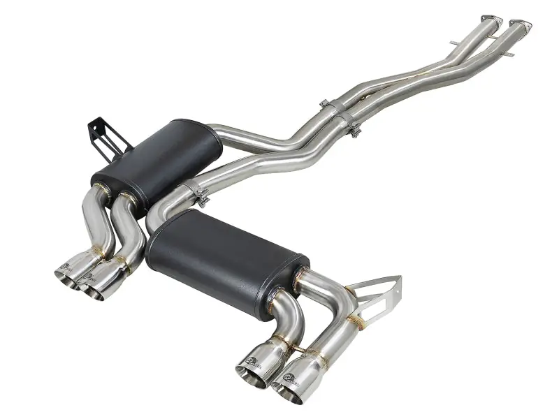 aFe MACH Force-Xp 2.5in 304 SS Cat-Back Exhaust w/ Polished Tips 01-06 BMW M3 (AFE49-36344-P)