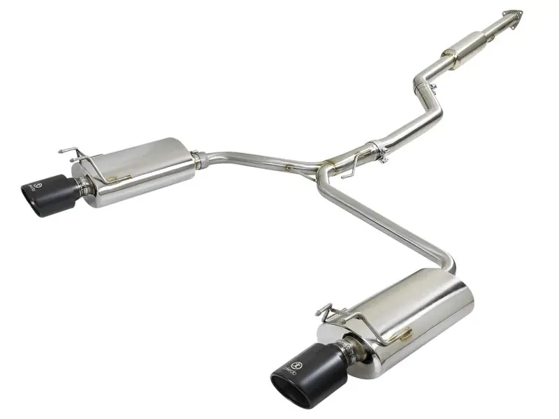 aFe Takeda Exhaust 304SS Dual Cat-Back w/ Black Tips 13-17 Honda Accord LX/EX/EX-L Sedan L4 2.4L (AFE49-36605-B)
