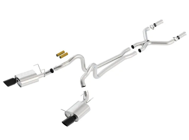 Borla 2011-2012 Mustang GT 5.0L Black Chrome 4.5in Rd Tip ATAK Catback Exhaust (BOR140372BC)