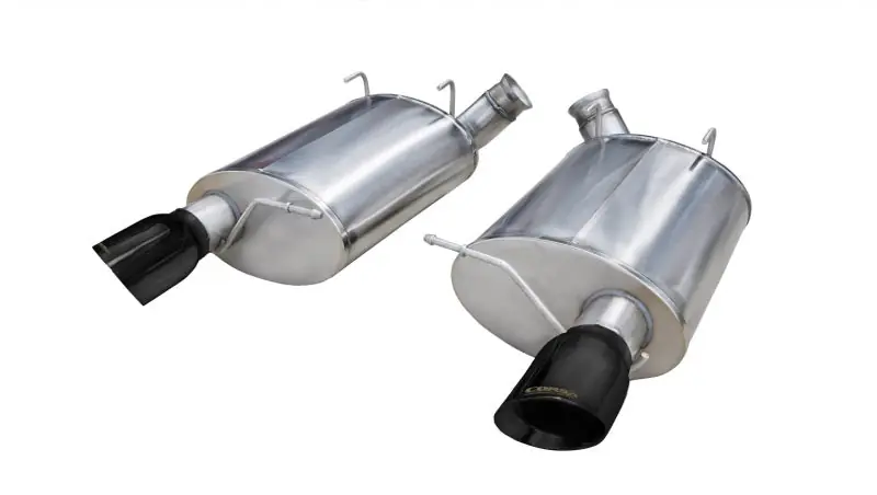 Corsa 2011-2012 Ford Mustang Shelby GT500 5.4L V8 Sport Axle-Back Exhaust w/ Black Tips (COR14320BLK)
