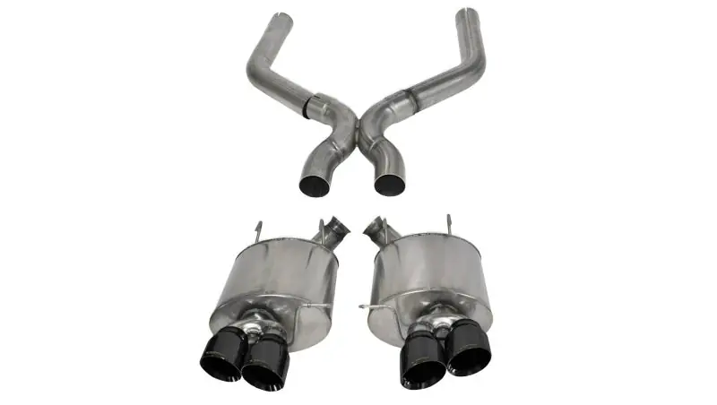 Corsa 2013-2014 Ford Mustang Shelby GT500 5.8L V8 Black Sport Axle-Back + XO Exhaust (COR14323BLK)