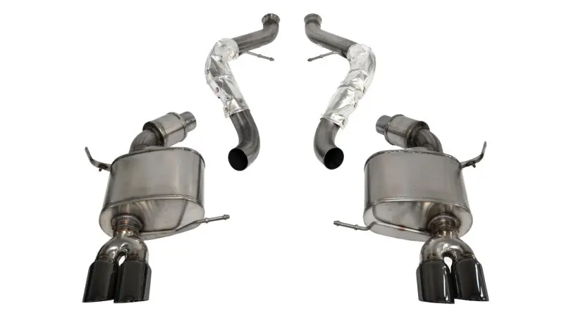 Corsa 2008-2012 BMW M3 Convertible E93 Black Sport Cat-Back Exhaust (COR14568BLK)