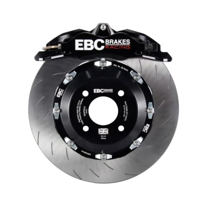 EBC Racing 10-14 Ford Mustang GT 5.0L Black Apollo-4 Calipers 355mm Rotors Front Big Brake Kit (EBCBBK016BLK-2)
