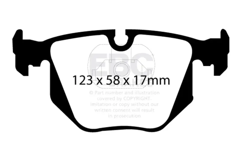 EBC 01-07 BMW M3 3.2 (E46) Yellowstuff Rear Brake Pads (EBCDP41118R)