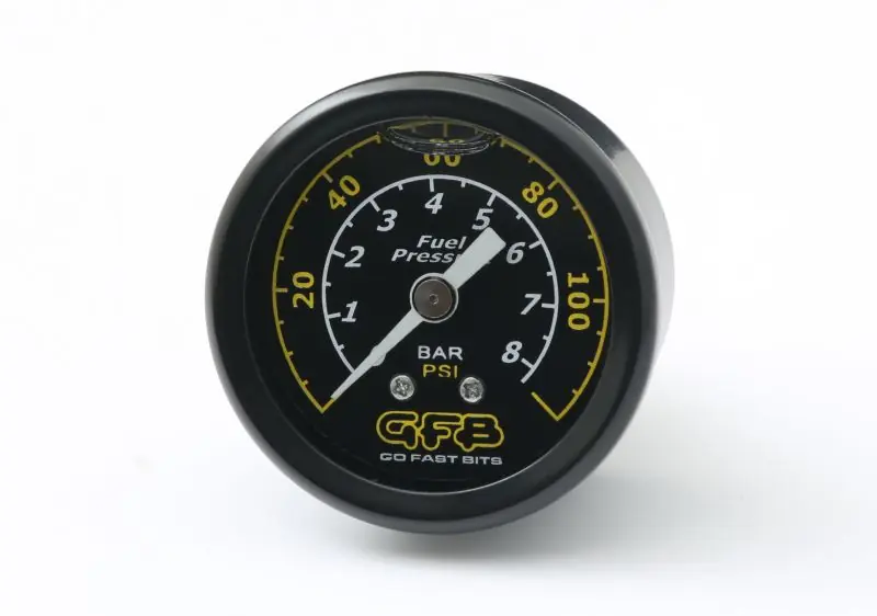 GFB Fuel Pressure Gauge (Suits 8050/8060) 40mm 1-1/2in 1/8MPT Thread 0-120PSI (GFB5730)