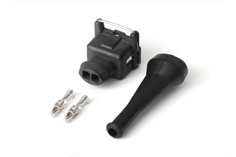 Haltech Bosch EV1 (Square) 2 Pin Junior Timer Female Connector Plug & Pins (HALHT-030300)