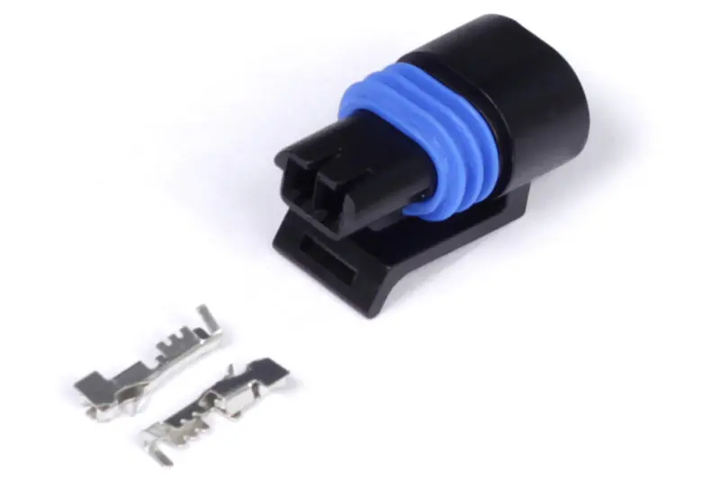 Haltech Delphi 2 Pin GM Style Coolant Temp Connector Black Plug & Pins (HALHT-030411)