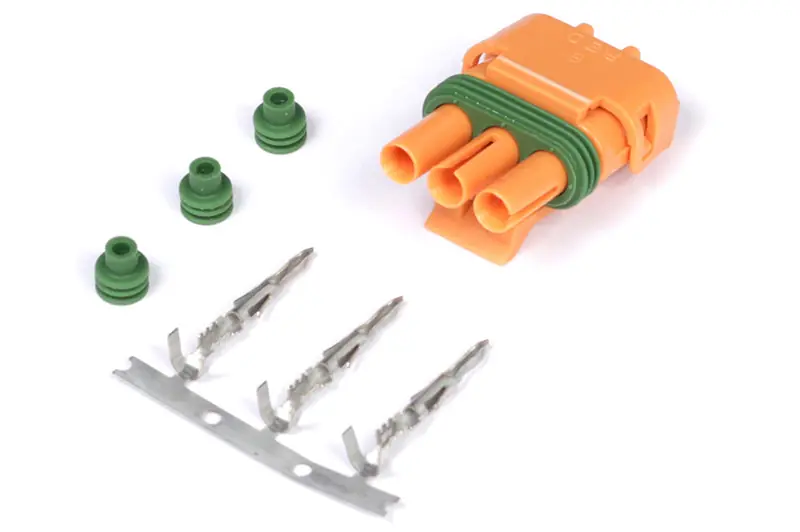 Haltech Delco Weather Pack 3 Pin GM Style MAP Sensor Connector Orange Plug & Pins (HALHT-030420)