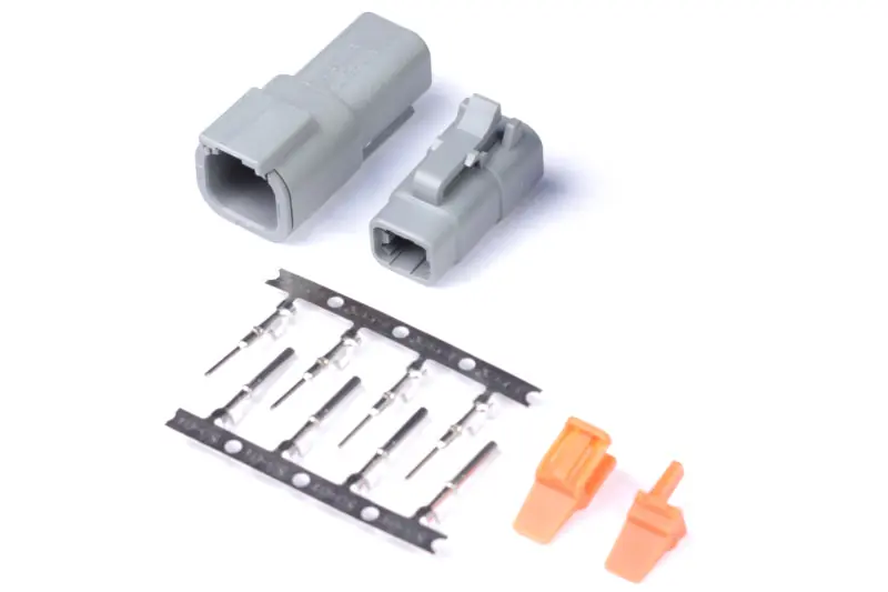 Haltech Matching Set of Deutsch DTM-4 Connectors 7.5 Amp Plug & Pins (HALHT-031014)
