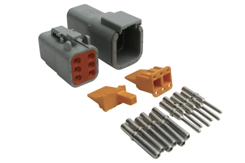 Haltech Matching Set of Deutsch DTM-6 Connectors 7.5 Amp Plug & Pins (HALHT-031015)