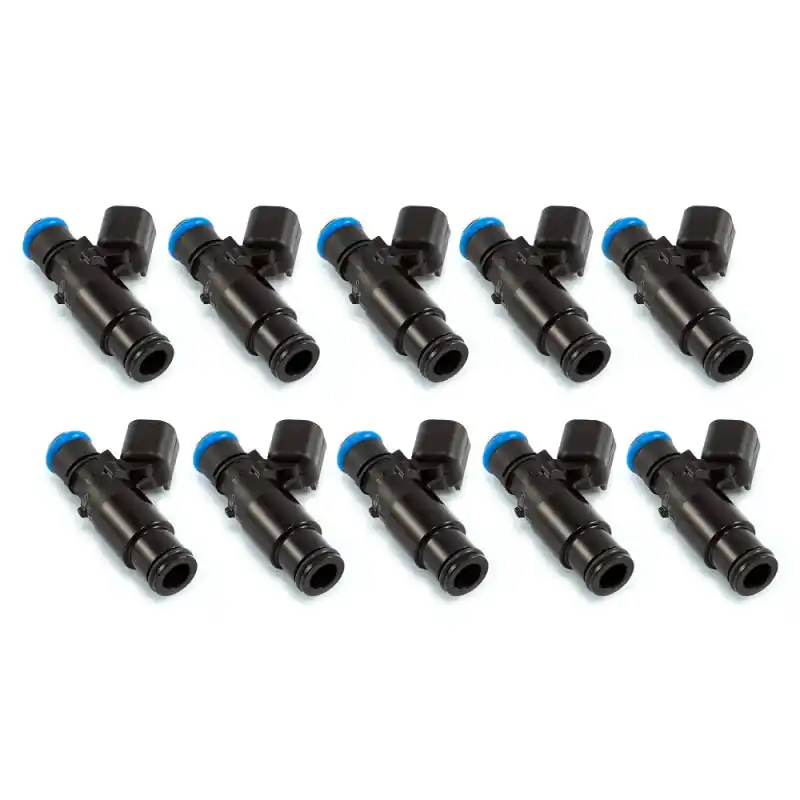 Injector Dynamics ID1300x Injectors- 08+ Dodge Viper 8.3/8.4L 14mm Bottom Adapters (Black)-Set of 10 (IDX1300.48.14.14B.10)