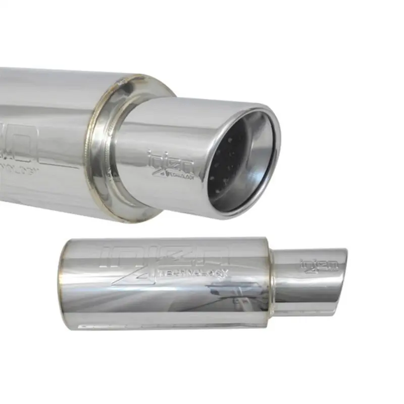 Injen 2 3/8 Universal Muffler w/Stainless Steel resonated rolled tip (Injen embossed logo) (INJSES225C)