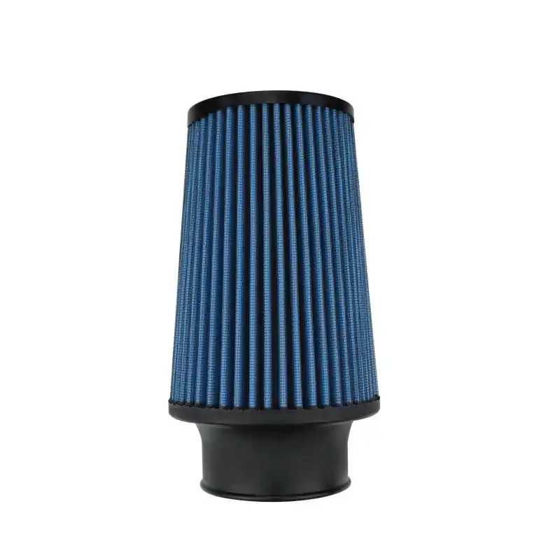 Injen NanoWeb Dry Air Filter 3.00in Neck 5.00in Base 7.00in Tall 4.00in Top 45 Pleats 9.05in Height (INJX-1078-BB)