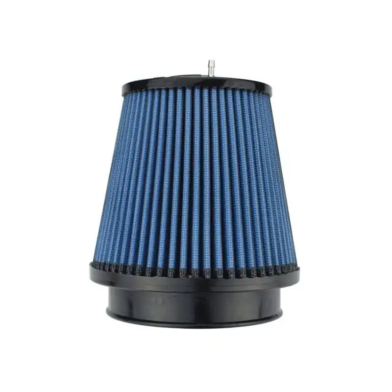 Injen NanoWeb Dry Air Filter 4.0 Flange w/ShurLok / 5.63 Base OD /6.0 Tall /4.0 Top w/Barb Fitting (INJX-1082-BB)