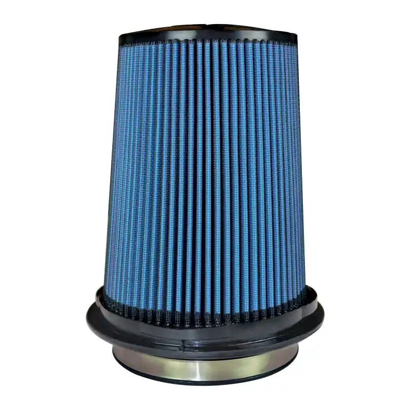 Injen SuperNano Web Dry Air Filter - 5in Flange ID / 7in Base / 7.9in Media Height / 5in Top (INJX-1107-BB)