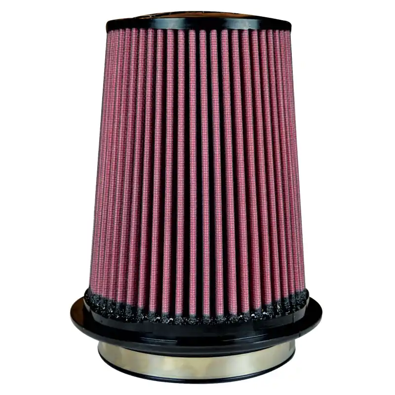 Injen Oiled Air Filter 5.0in Flange ID / 7.0in Twist Lock Base / 7.9in Media Height / 5.0in Top (INJX-1107-BR)