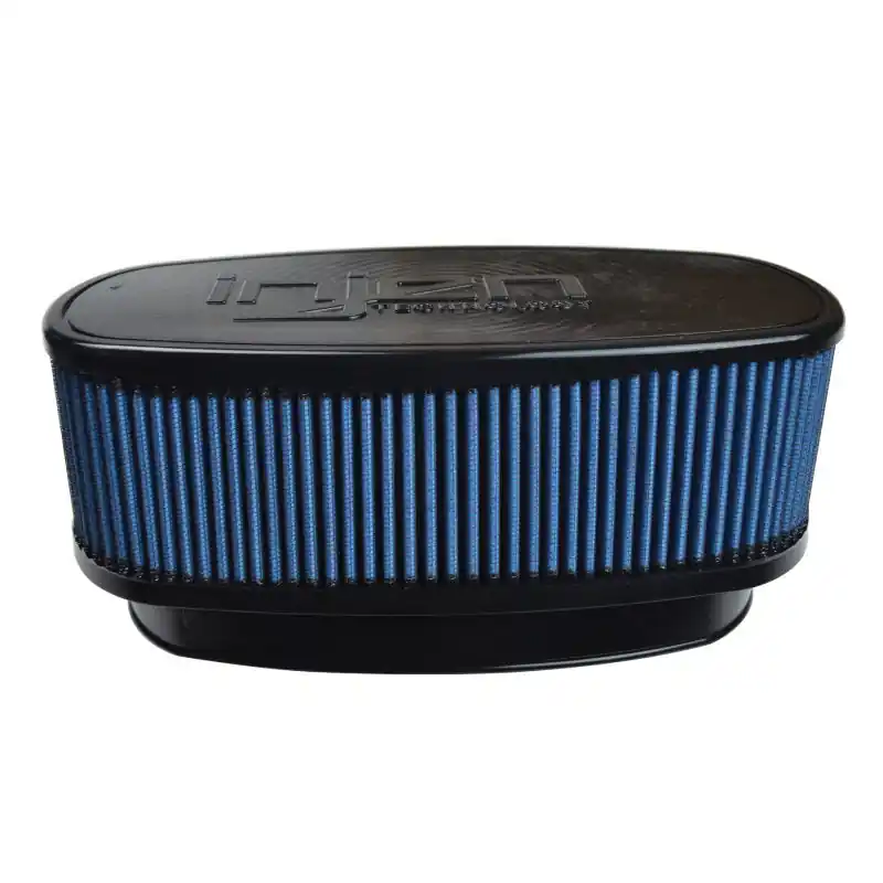 Injen NanoWeb Dry Air Filter 8.7x3.9in Oval ID / 10.4x5.6in OD / 4.2in Height / 10.1x4.7in Top (INJX-1131-BB)