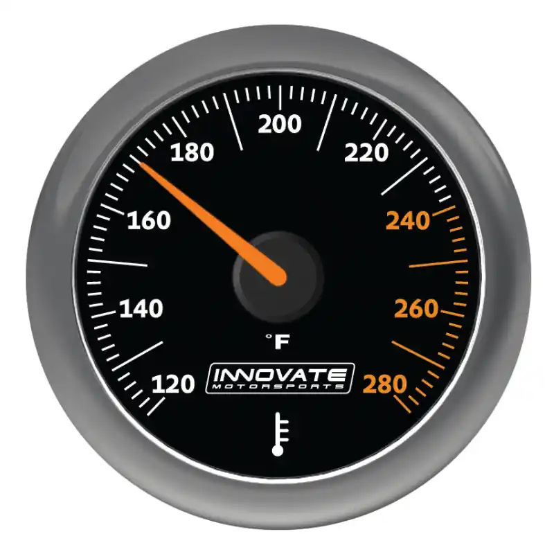 Innovate MTX Analog Oil/Water Temp Gauge Kit - Black Dial (INN3861)
