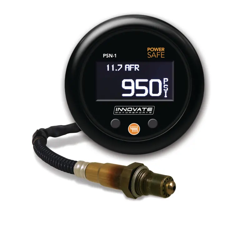 Innovate PSN-1 PowerSafe Nitrous Bottle Pressure / Wideband O2 Gauge Kit (INN3893)