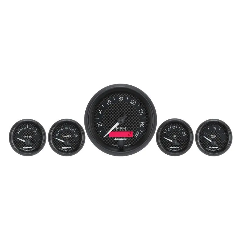 Autometer GT Series 5 Piece Kit (8016, 8027, 8037, 8088, 8092) (ATM8002)