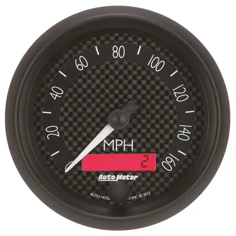 Autometer GT Series 3-3/8in In Dash 0-160 MPH Electronic Programmable Speedometer (ATM8088)
