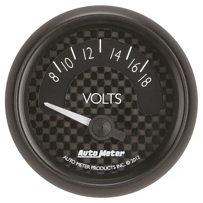 Autometer GT Series 52mm Short Sweep Electronic 8-18 Volts Voltmeter (ATM8092)
