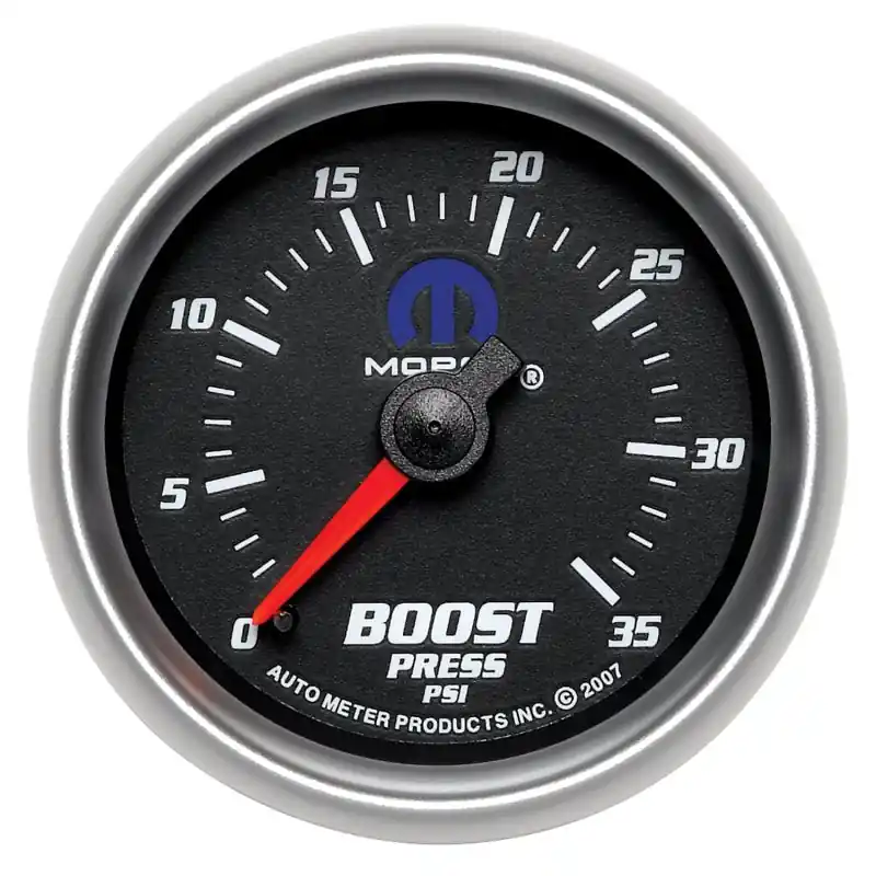 AutoMeter Gauge Boost 2-1/16in. 35PSI Mechanical Black Mopar (ATM880011)
