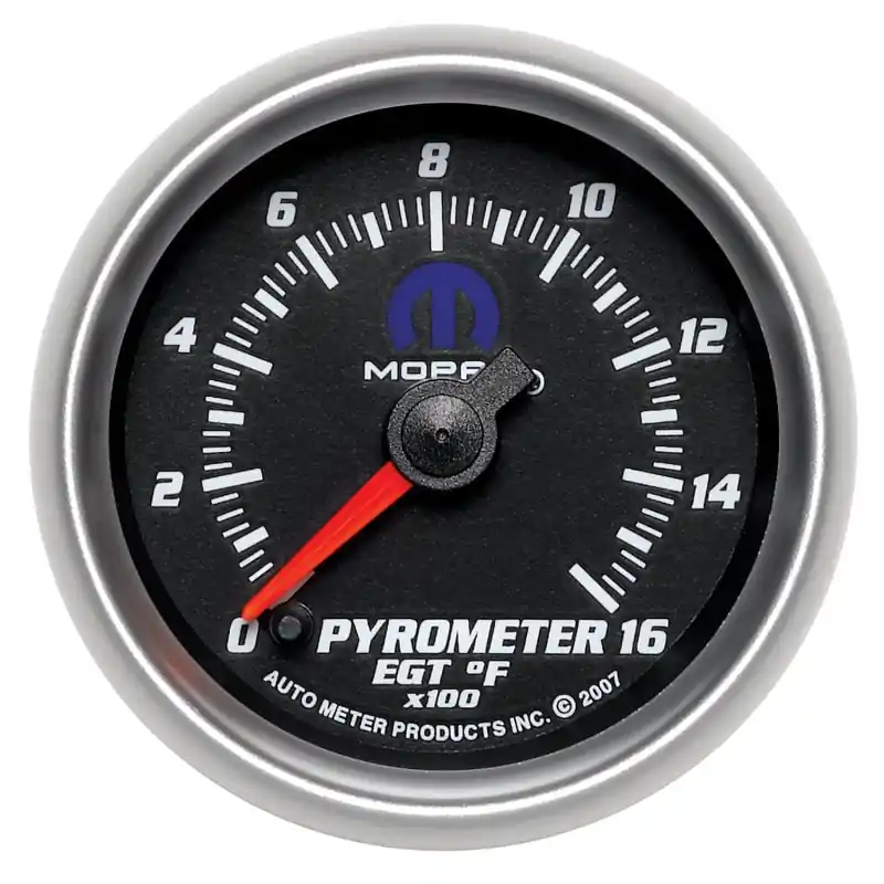 Autometer Mopar 2-1/16in 1600 Degree Digital Stepper Motor Pyrometer (EGT) Gauge - Black (ATM880017)